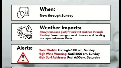🚨 [긴급] 하와이 전역 기상 악화 및 오아후섬 비상경보 발령 (3월 14일 업데이트)